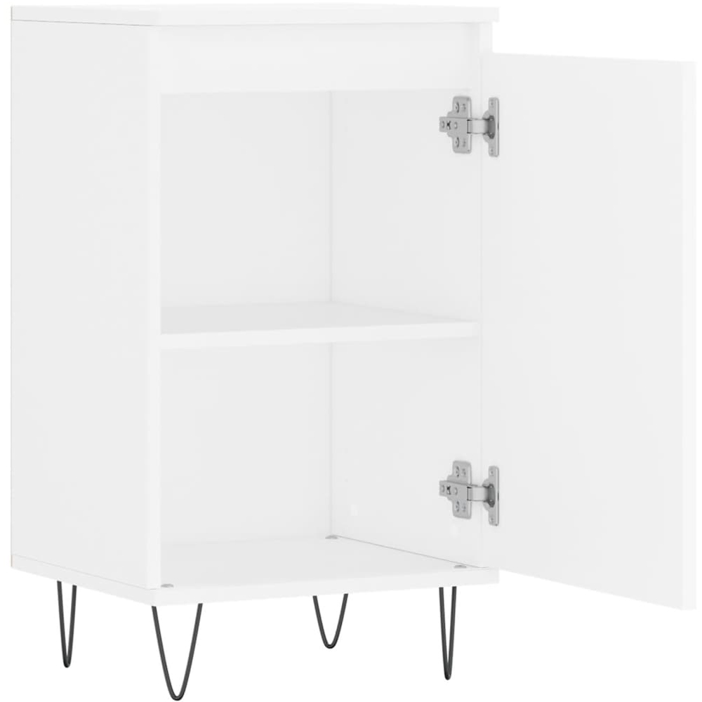vidaXL Single Door White Sideboard Image 4