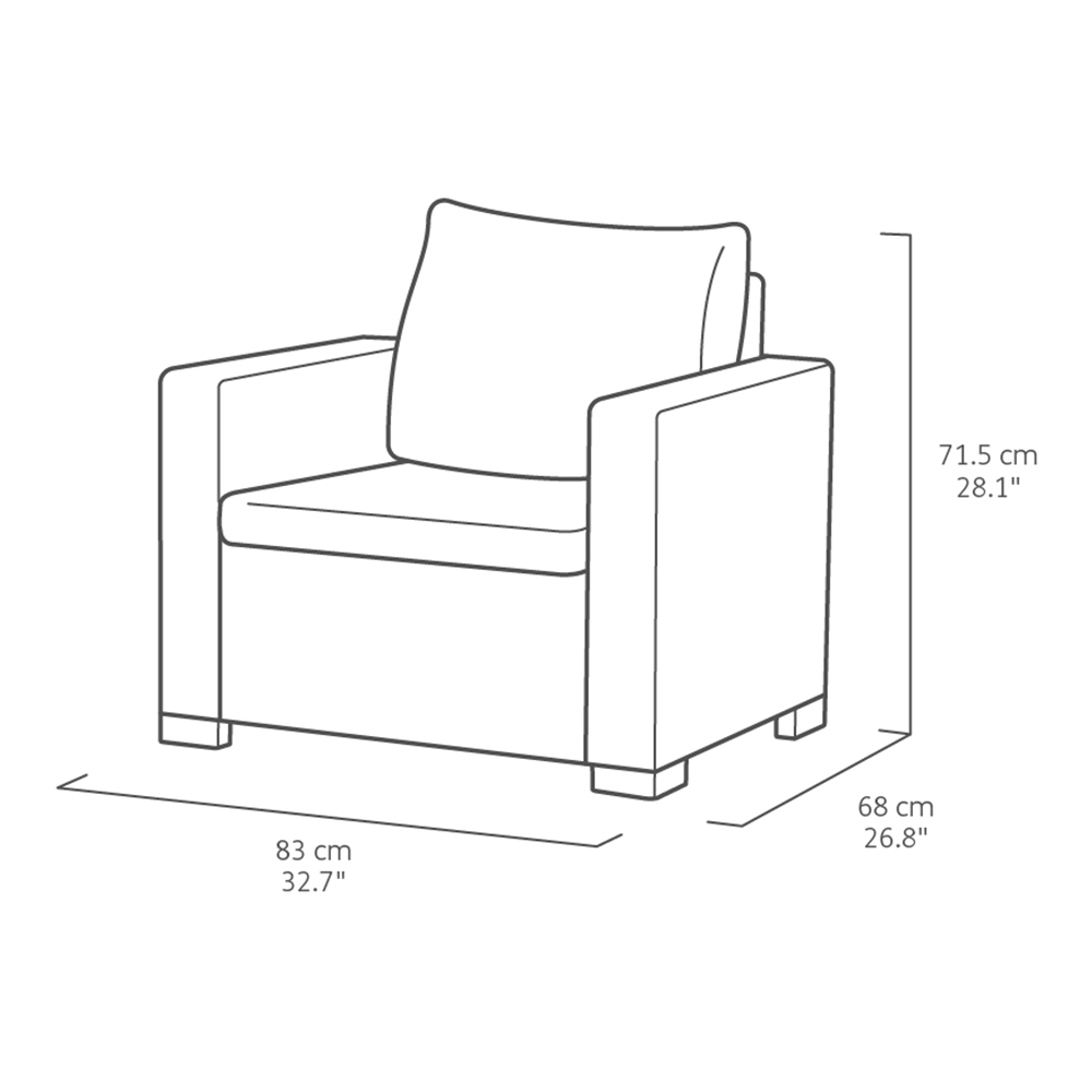 Keter California 5 Seater Graphite Lounge Set Image 9