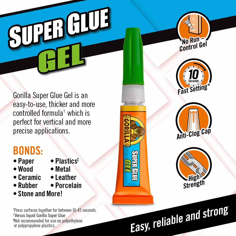 Gorilla Super Glue Gel 3g Image 2