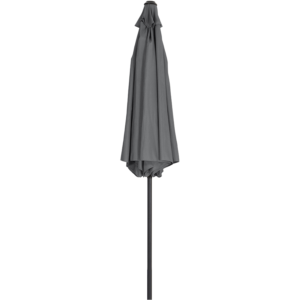Living and Home Dark Grey Crank and Tilt Parasol with Foldable Base 3m Image 3