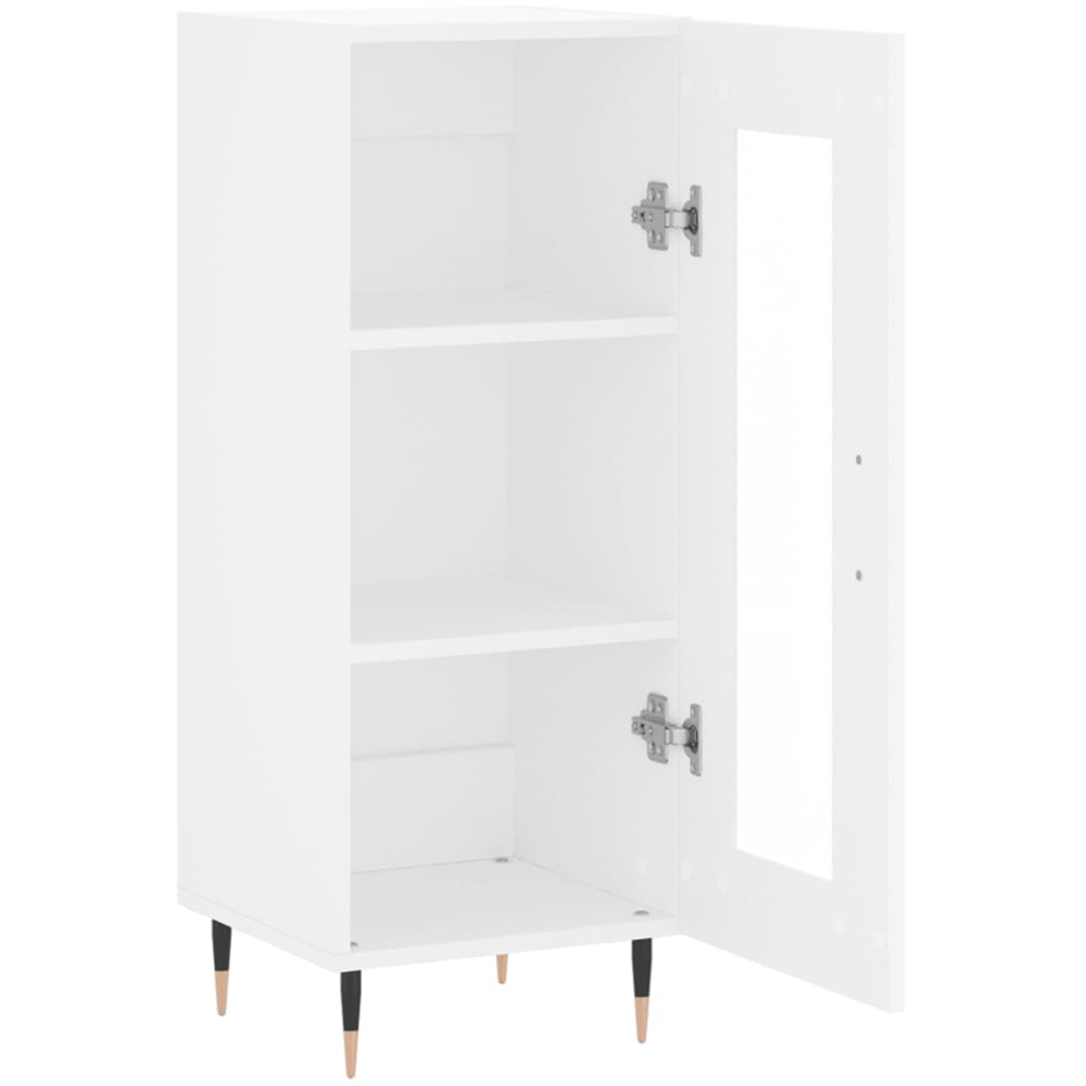 vidaXL Single Glass Door White Sideboard Image 6