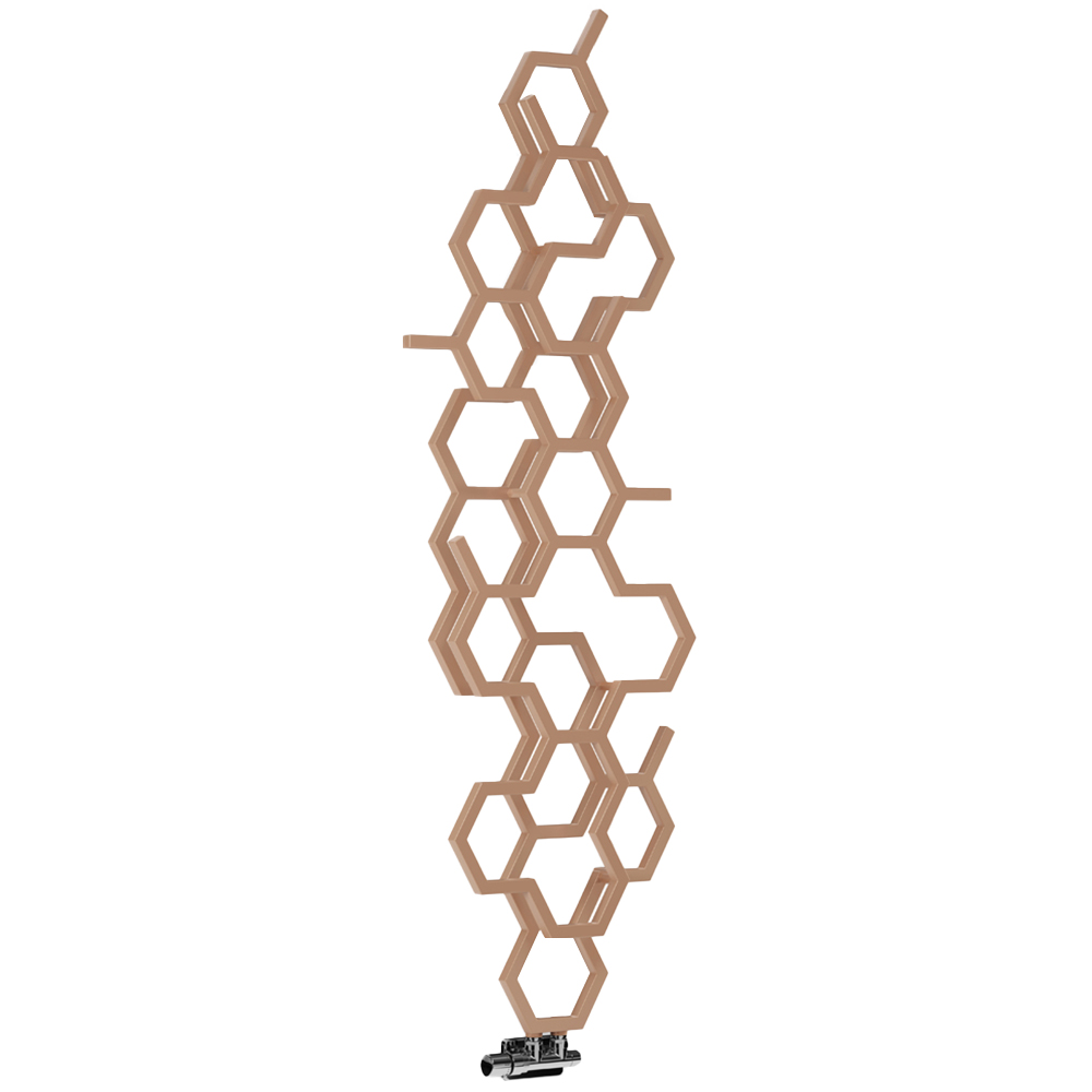 Terma Hex 1705 BTU Bright Copper Radiator 1700 x 573mm Image 1
