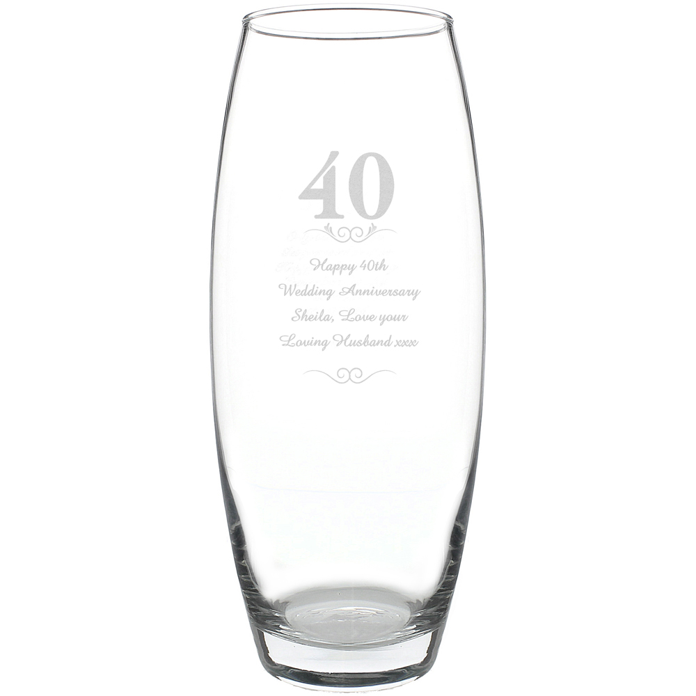 Personalised Memento Personalised 40 Years Bullet Vase Image 1