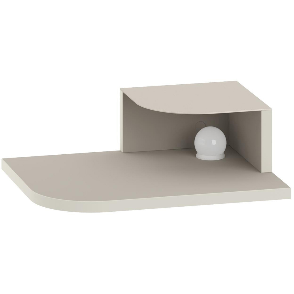 Decortie Luno 2-Tier Sandstone Wall Mounted Bedside Table with Night Light Image 2