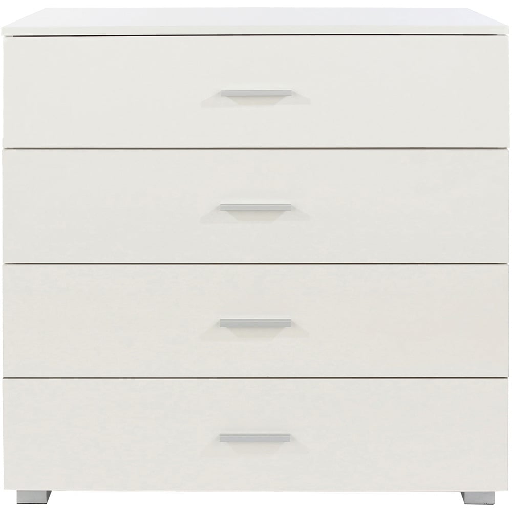 Core Products Lido 4 Drawer White Medium Chest of Drawers Image 3