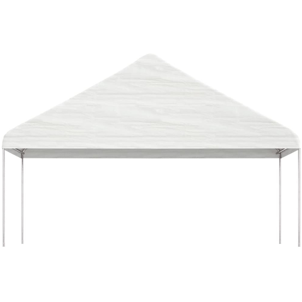 vidaXL 5.88 x 2.23m White Gazebo with Roof Image 2