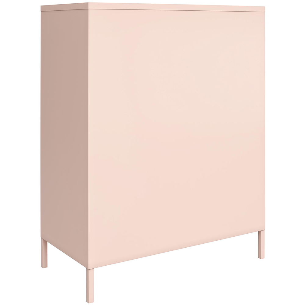 Dorel Mission District 2 Door 3 Shelf Pink Metal Storage Cabinet Image 6