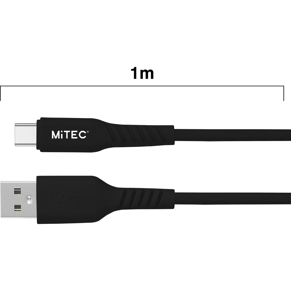 MiTEC MiPOWER Black USB-C to USB-A Cable 1m Image 4