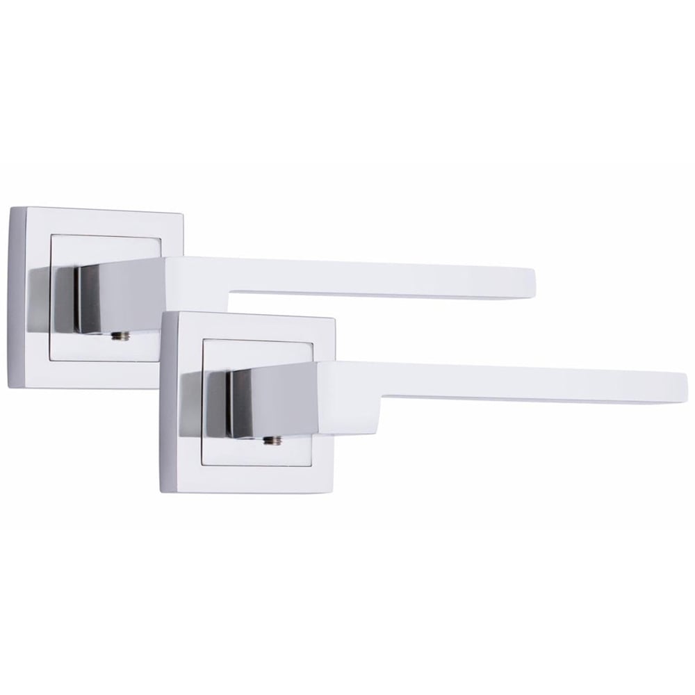 Golden Grace Polished Chrome Zeta Door Handle Set Image 2