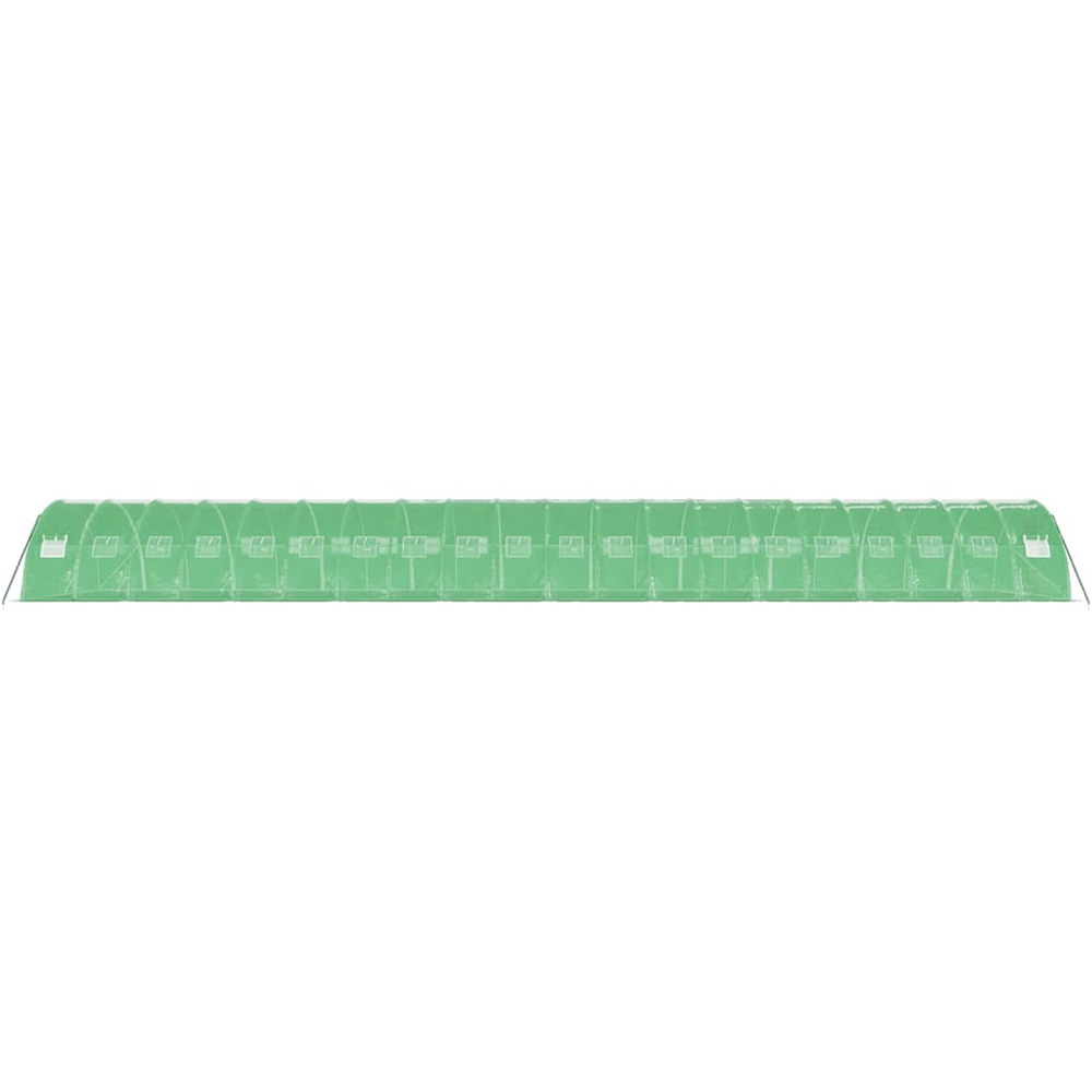 vidaXL Green Polyethylene Galvanised Steel Frame 65.6 x 13.1ft Greenhouse Image 4