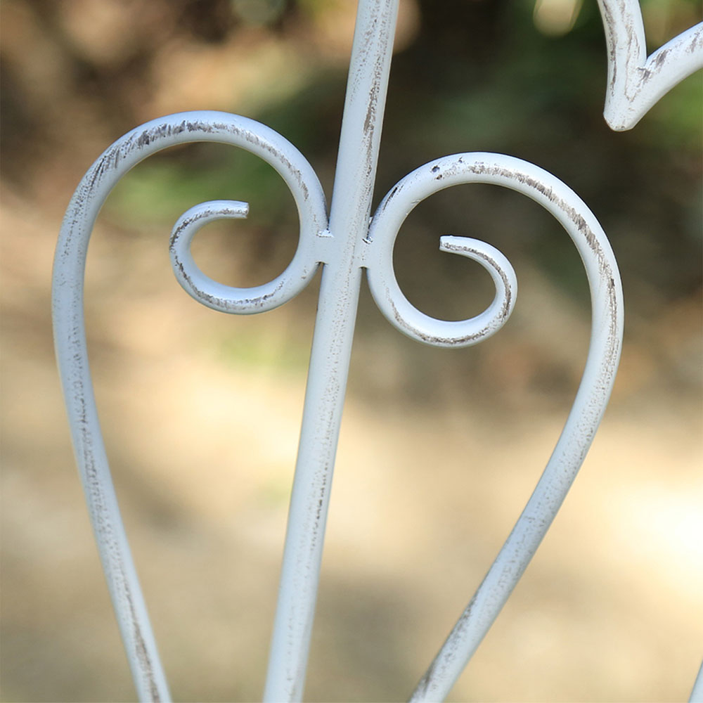 GlamHaus Barcelona Duck Egg Blue Garden Bench Image 6