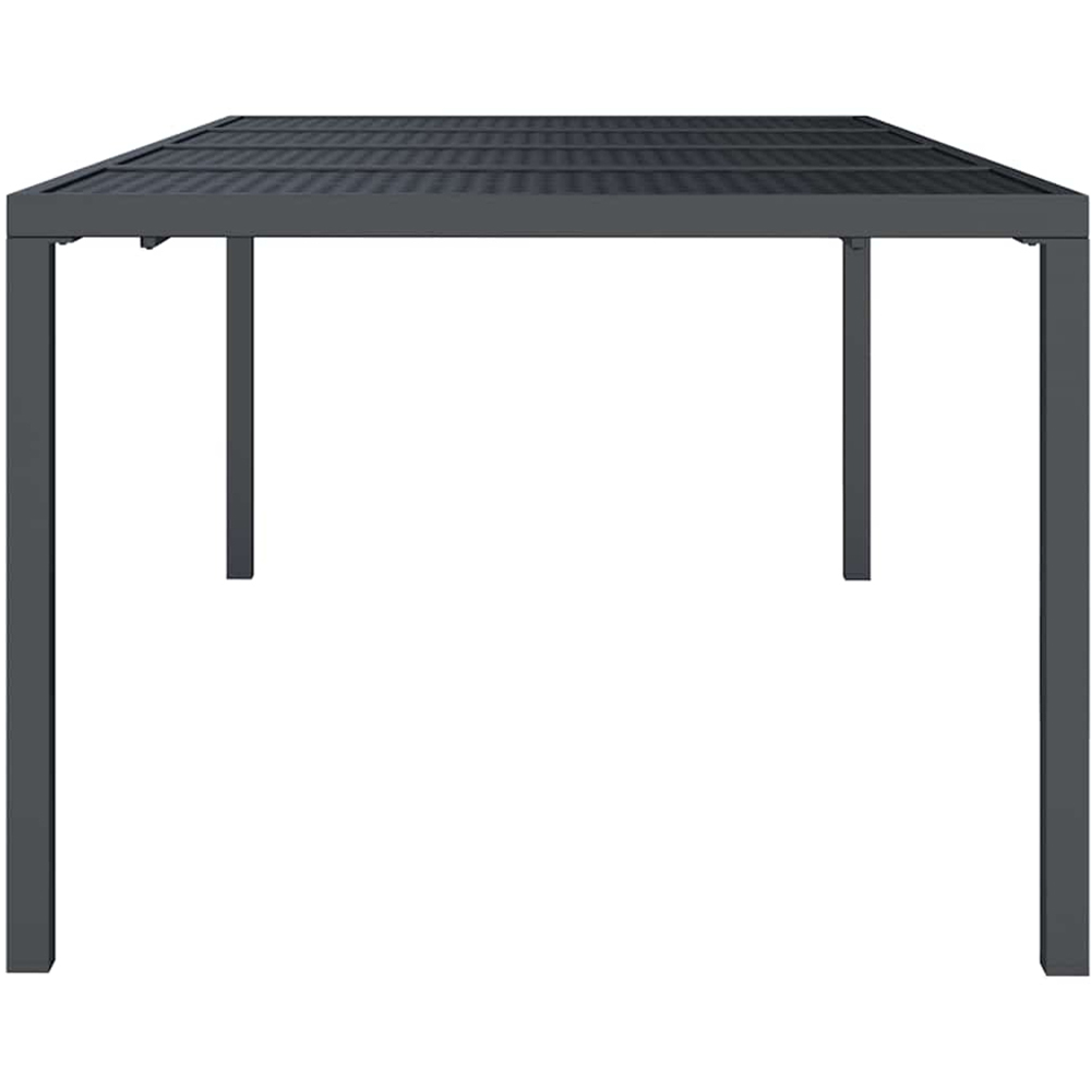 vidaXL 8 Seater Anthracite Powder Coated Steel Mesh Square Garden Table Image 4