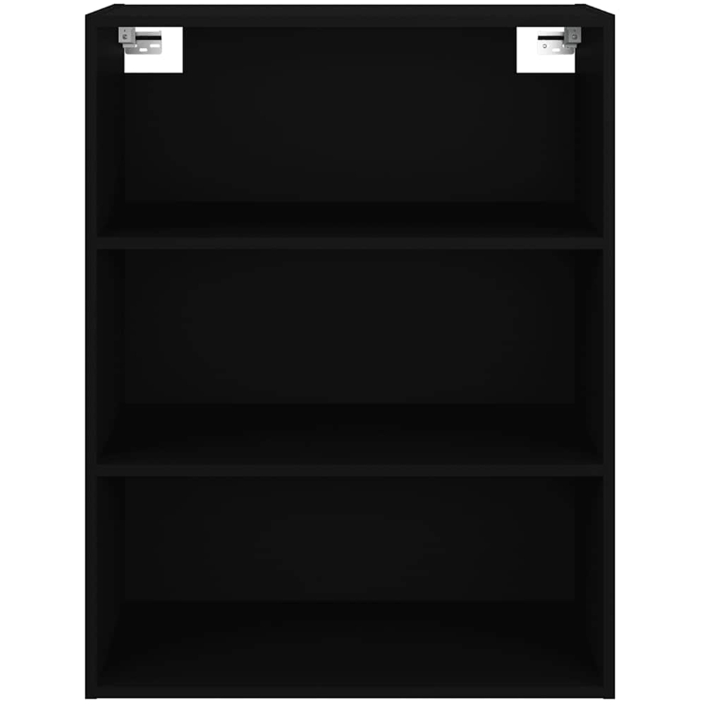 vidaXL 3 Shelf Black Hanging Wall Cabinet Image 4