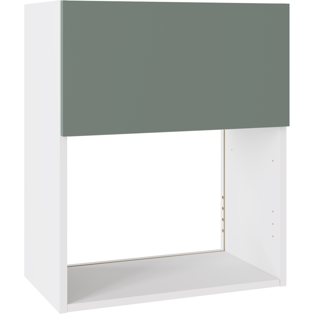Kitchen Kit Slab Supermatt Agave Green Microwave Wall Unit 600mm Image 1