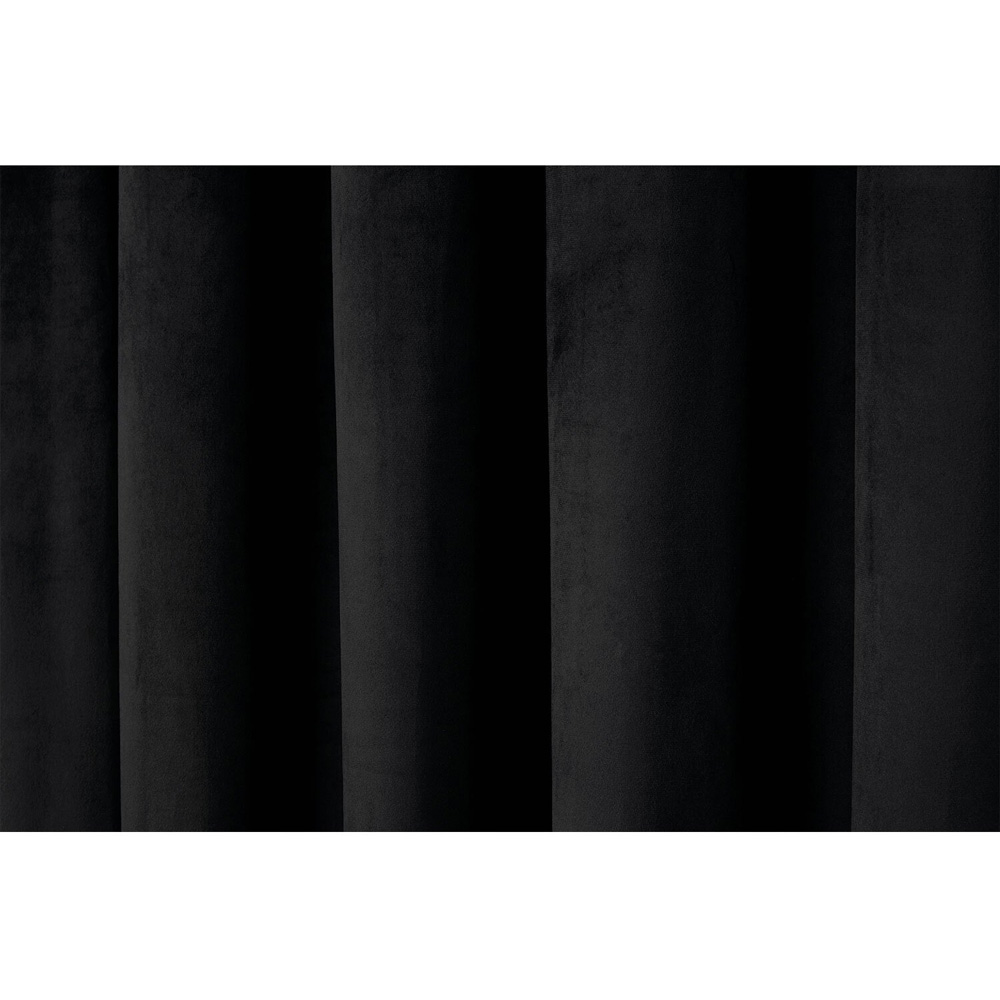 Divante Vermont Black Velvet Blackout Curtains 229cm Image 4