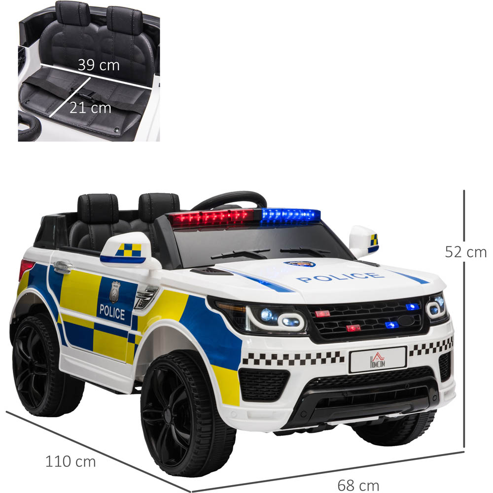 Tommy Toys Kids Ride On Electric Police Car White 12V Image 6