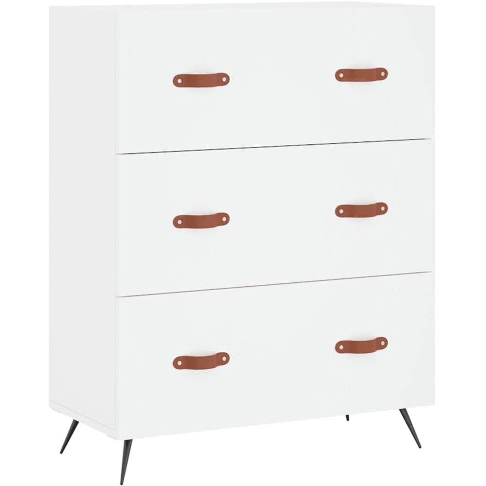 vidaXL 2 Door 3 Drawer White Tall Highboard Image 7