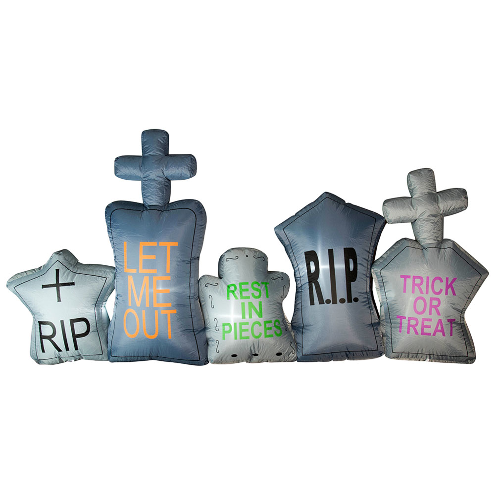 Arlec Halloween 4ft White LED Inflatable Tombstones Image 1