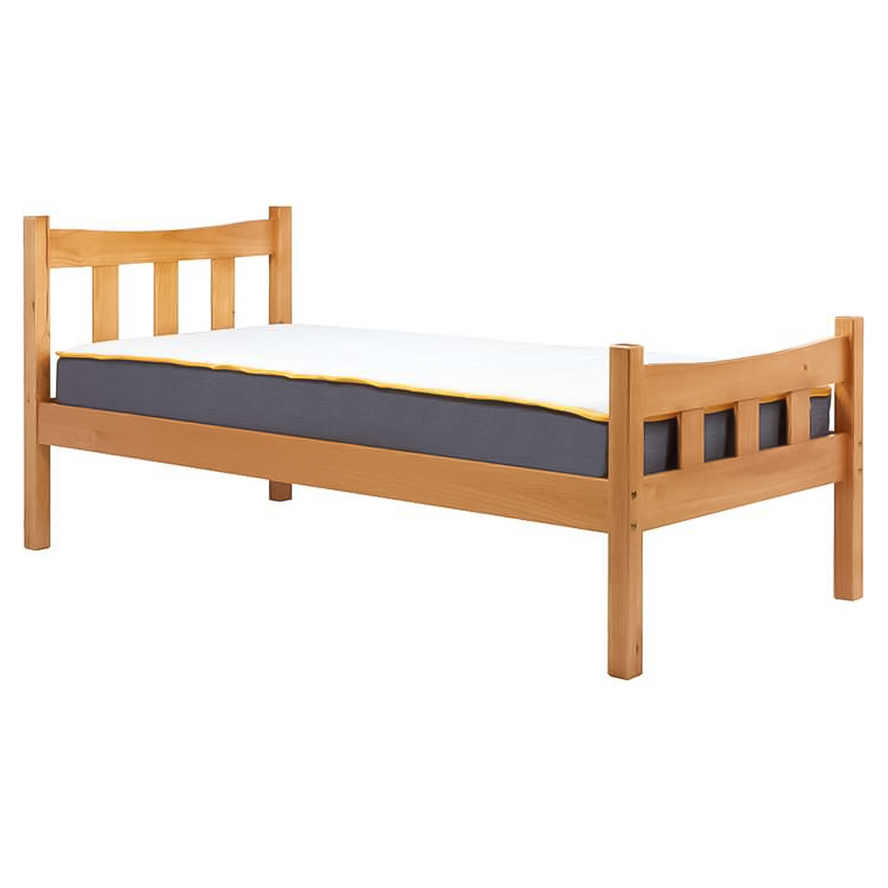 Miami Single Brown Antique Pine Bed Frame Image 6