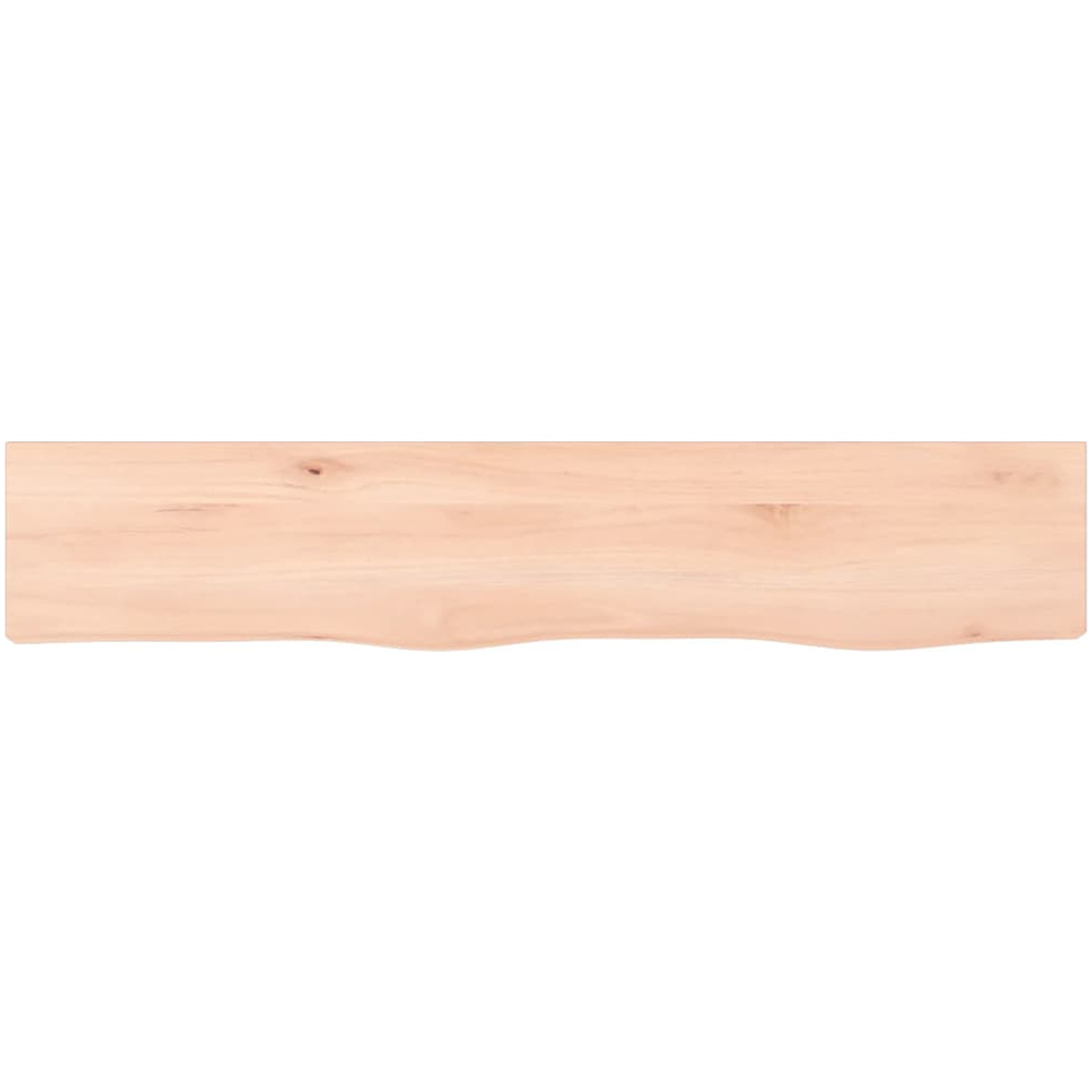 vidaXL 100cm Natural Untreated Solid Oak Wood Floating Wall Shelf Image 3