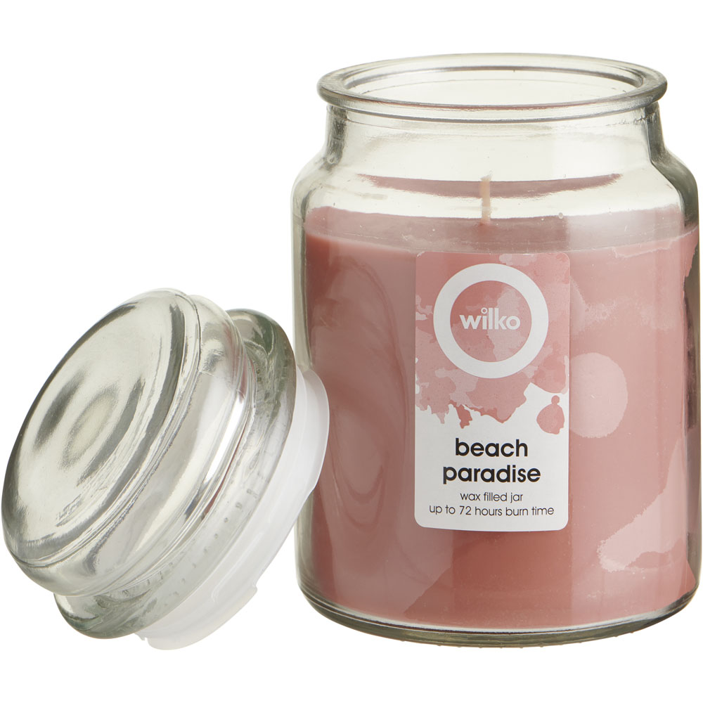 Wilko Beach Paradise Scented Jar Candle Image 2