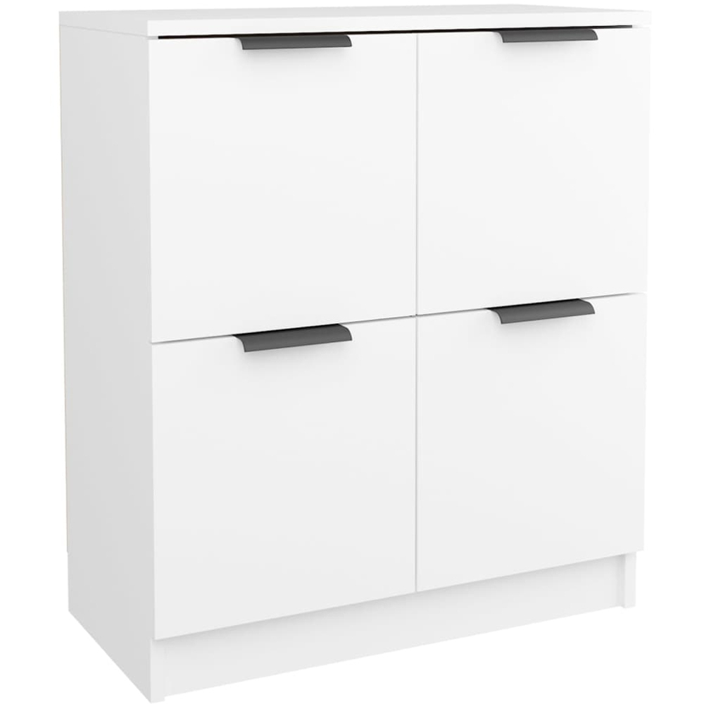 vidaXL 4 Door White Sideboard Set of 2 Image 4