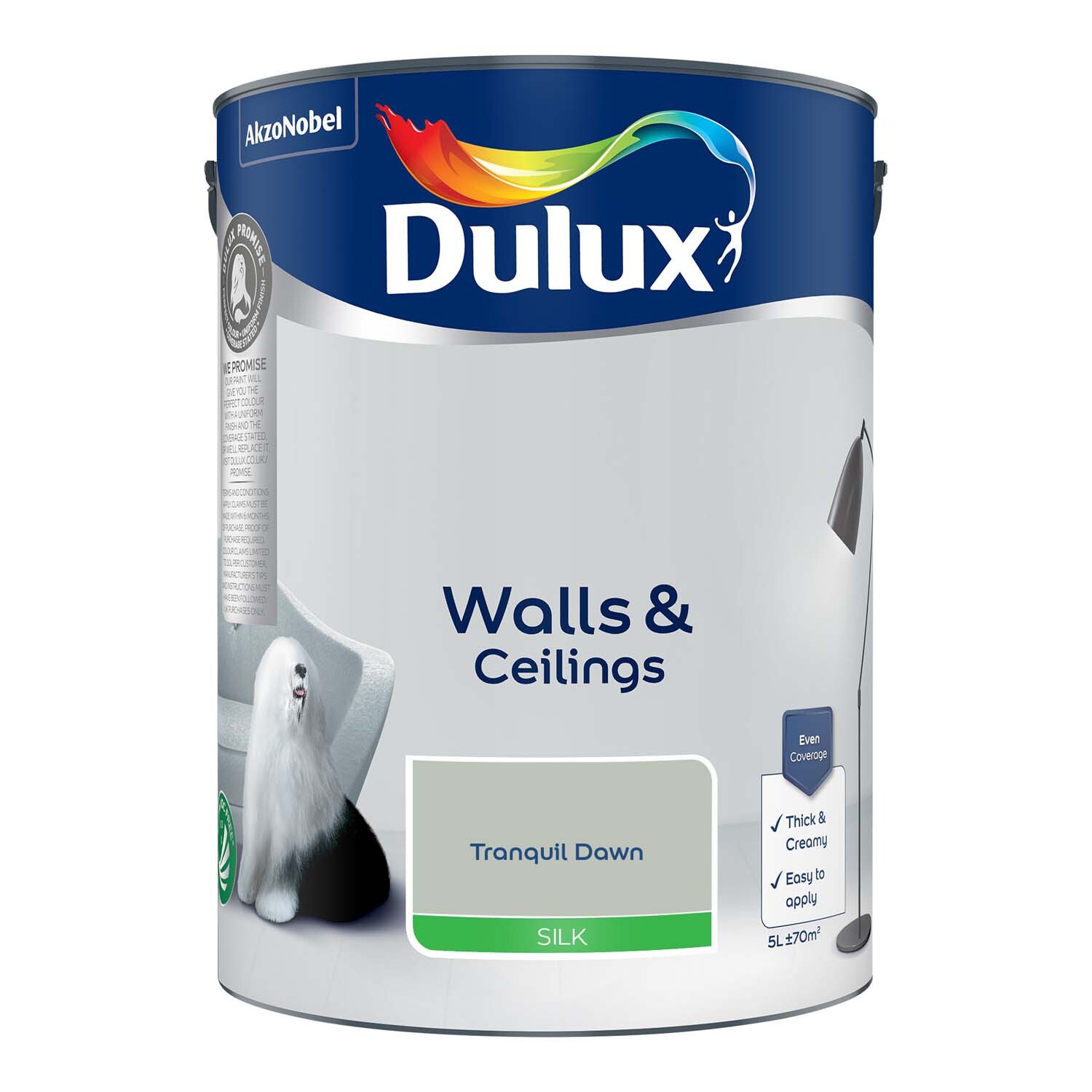 Dulux Walls and Ceilings Silk Emulsion Paint - Tranquil Dawn Image 5