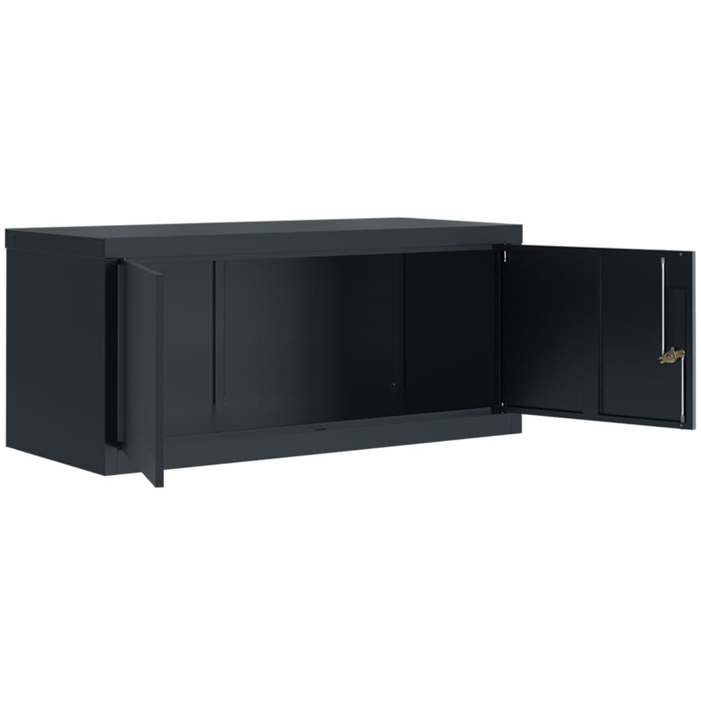 vidaXL 2 Door Anthracite Steel Archive Cabinet Set of 2 Image 5