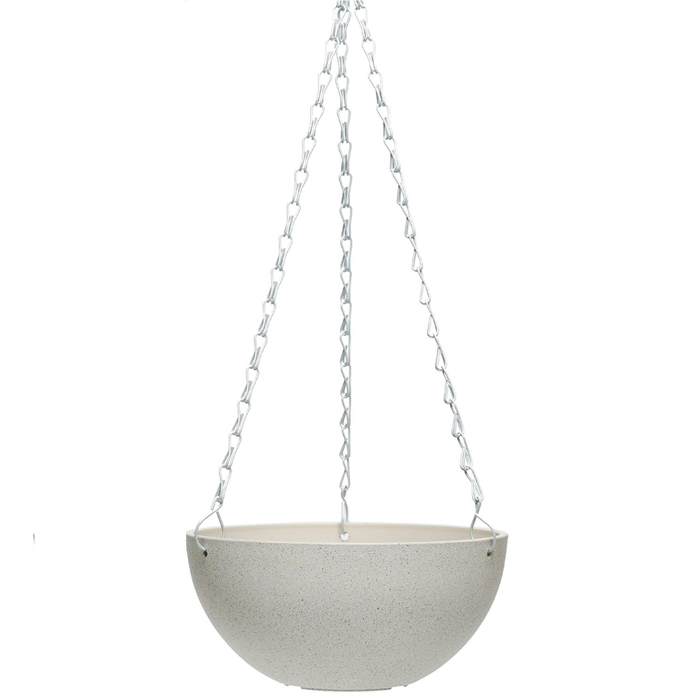 Garden Gear 25cm Lily Basket Stone Effect Hanging Basket Image 1
