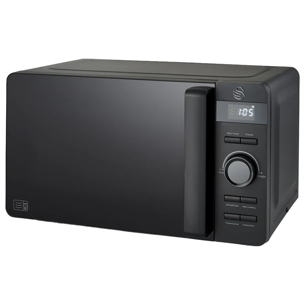 Swan SM22037LBLKN Matt Black Microwave 20L Image 1