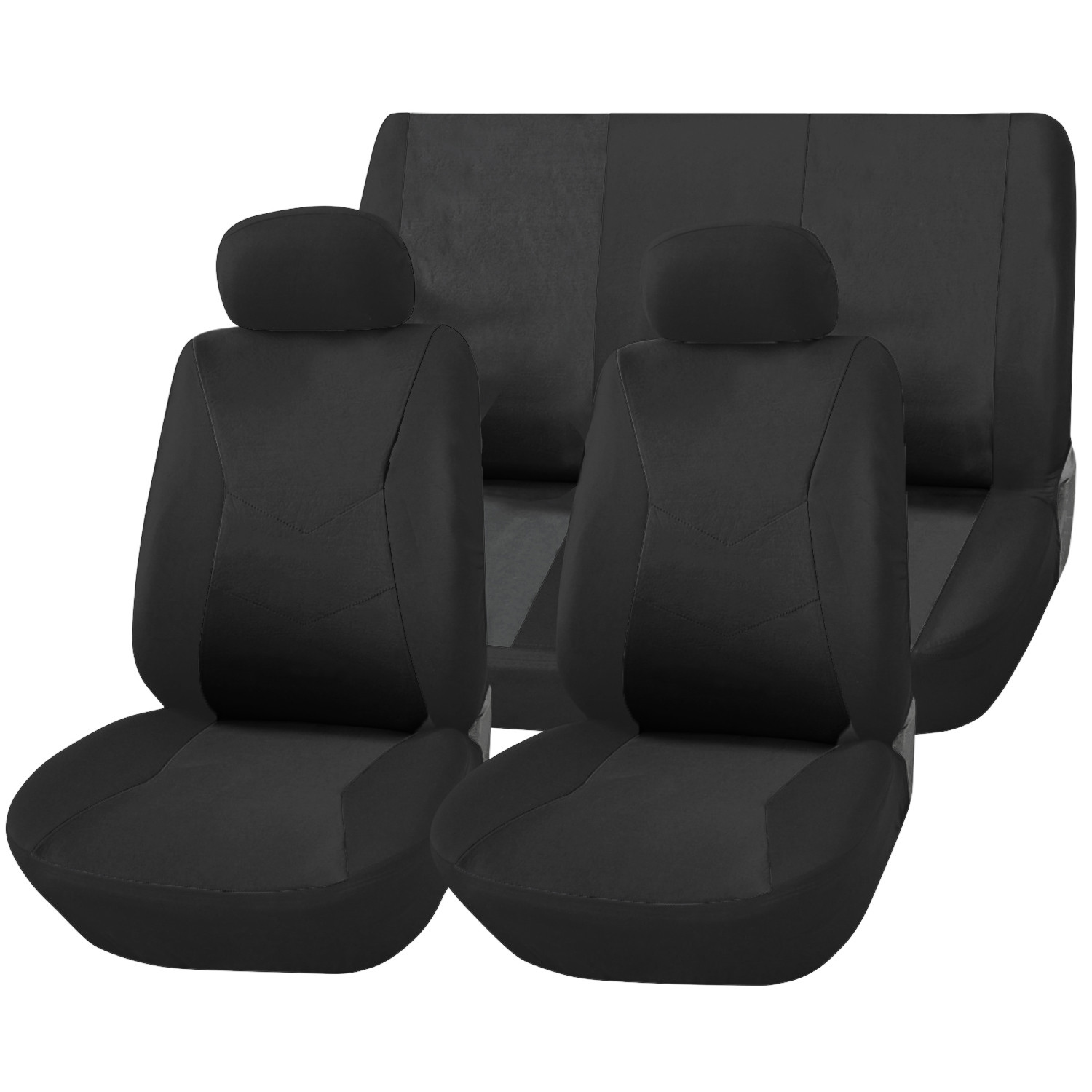 Black Car Seat Covers Full Set Image