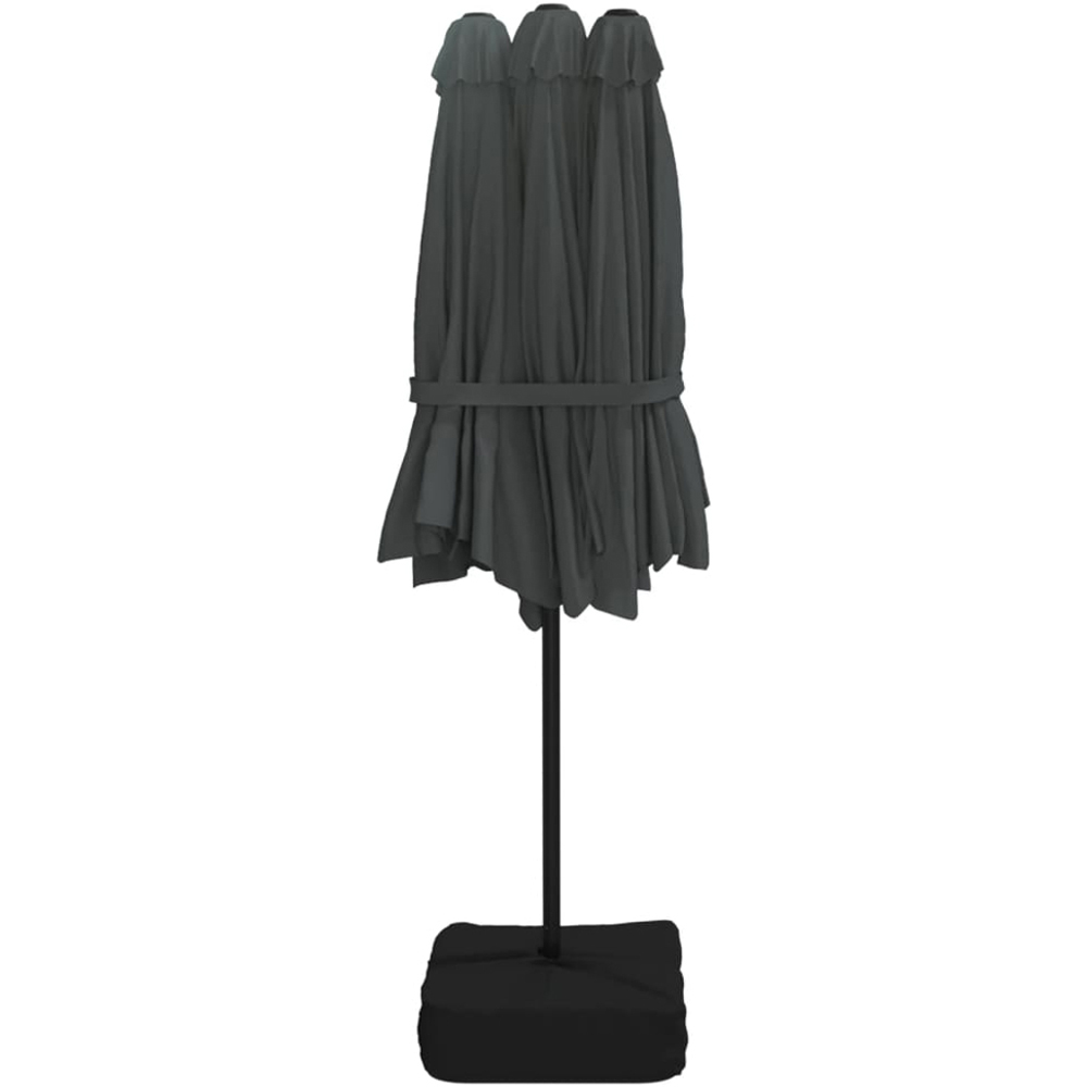 vidaXL Anthracite Double Head Parasol 4.5 x 2.6m Image 4
