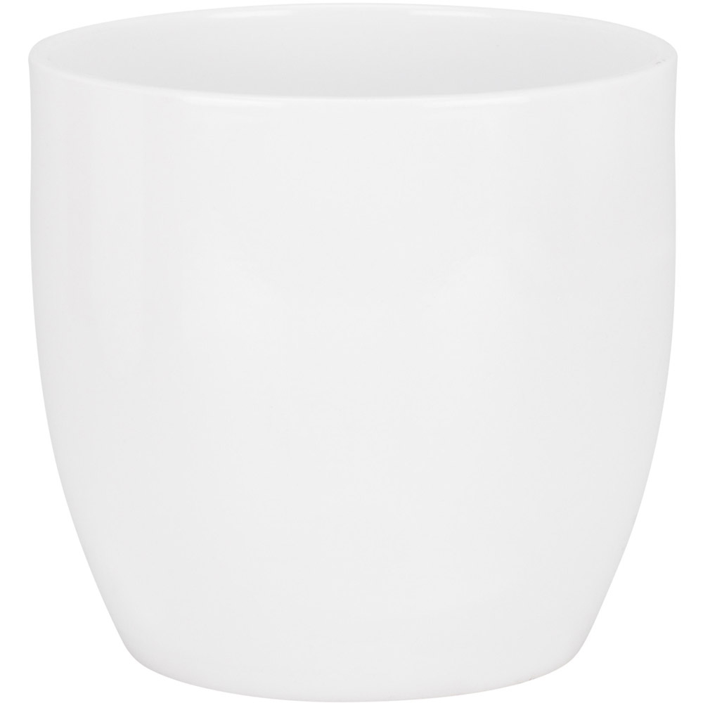 Simple Basel White Vase 18cm Image