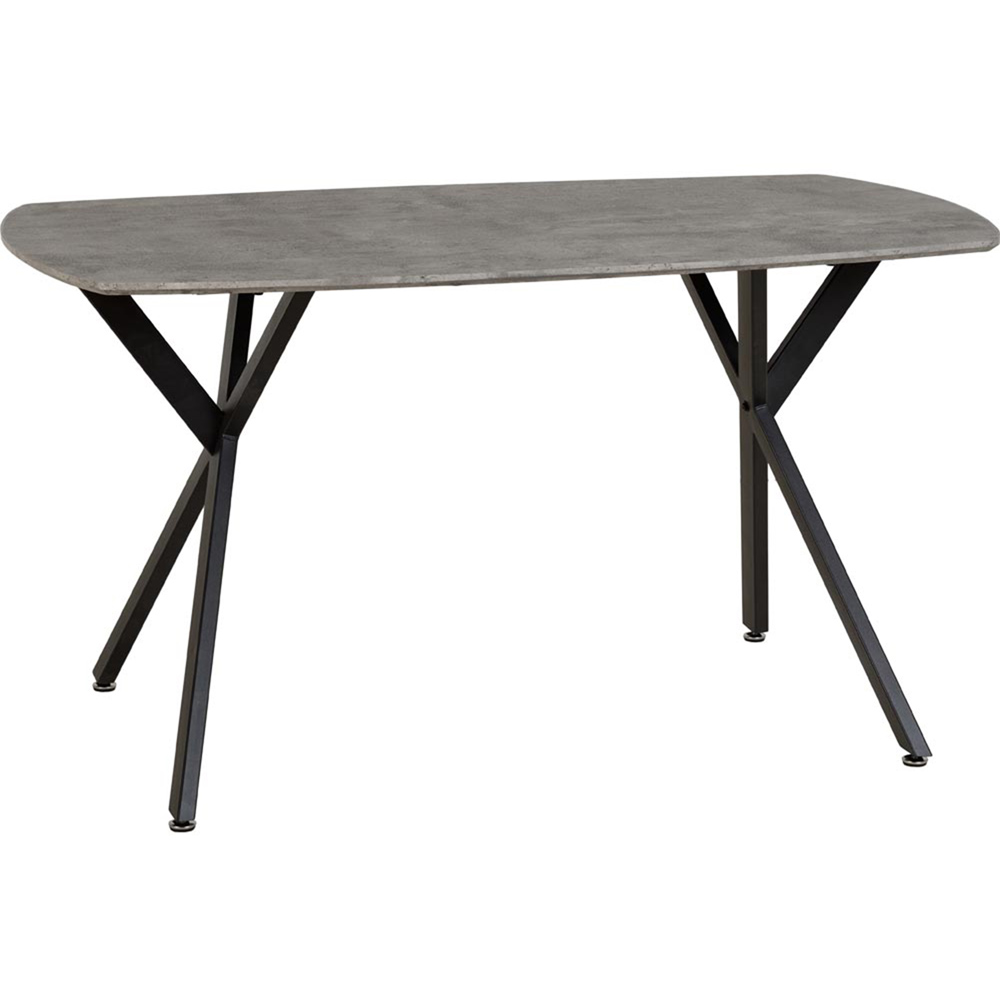 Seconique Athens 4 Seater Rectangular Dining Table Concrete Grey Image 2