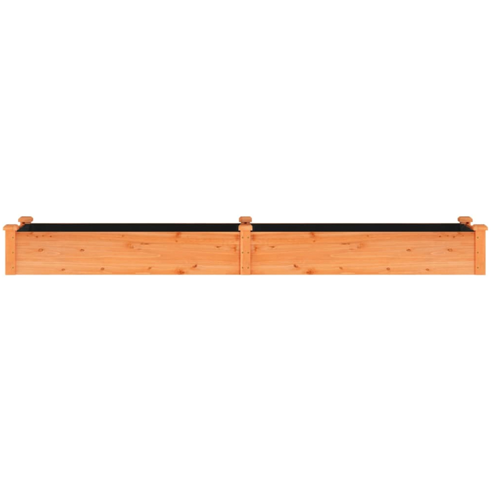 vidaXL Brown Solid Fir Wood Garden Planter with Liner 25 x 45 x 240cm Image 3