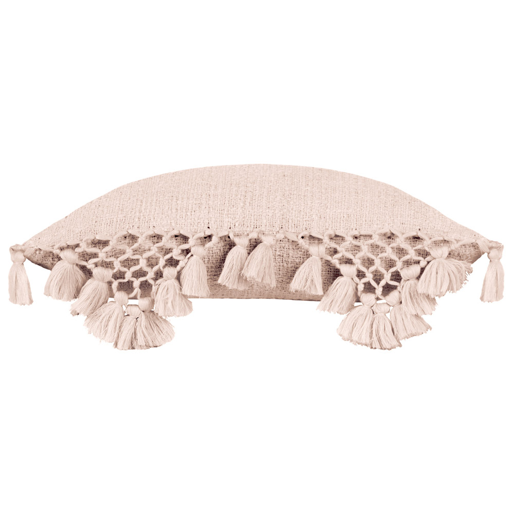 Yard Anko Blush Macrame Tassel Cushion Image 3