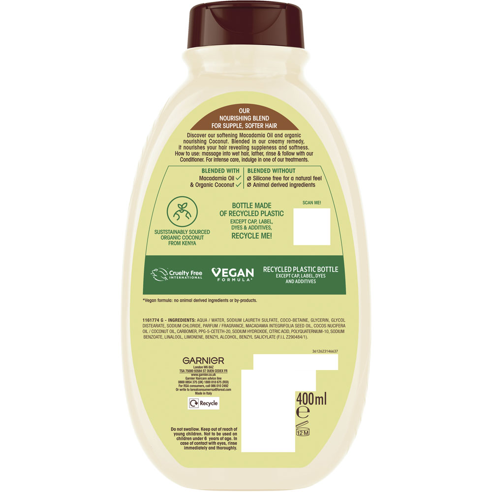 Garnier Ultimate Blends Coconut Milk Dry Hair Shampoo 400ml Image 4
