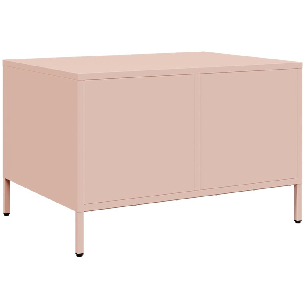 vidaXL 2 Drawer Pink Steel Industrial Style TV Cabinet Image 6