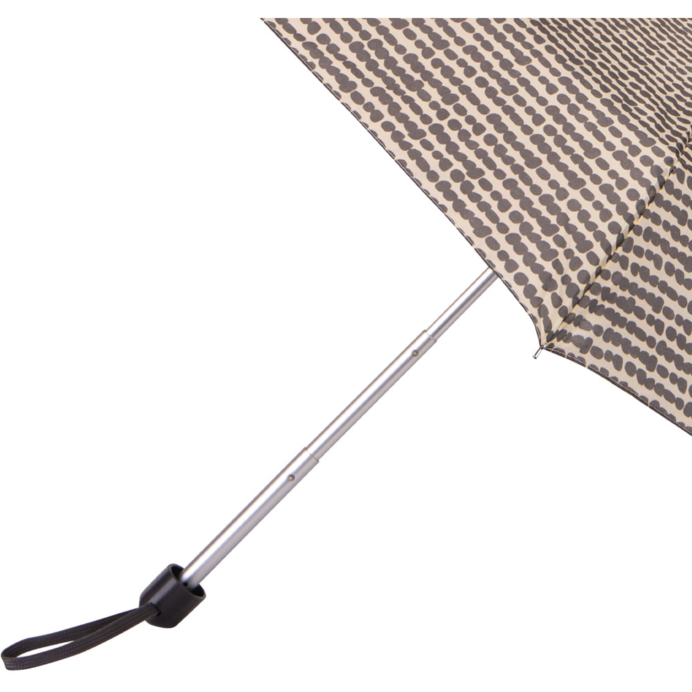 Wilko By Totes Charcoal Dash Print Compact Umbrella Image 4