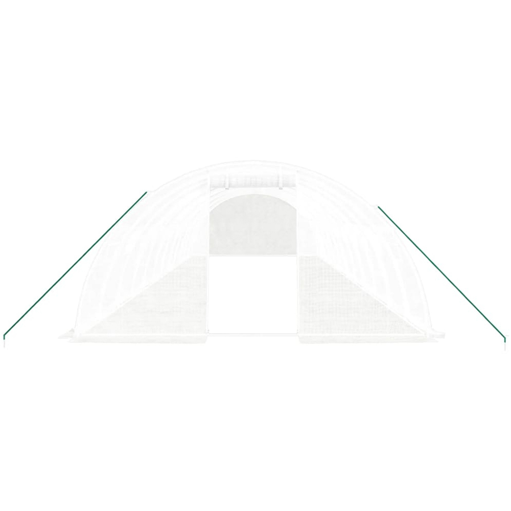 vidaXL White Polyethylene Galvanised Steel Frame 39.2 x 13.1ft Greenhouse Image 3