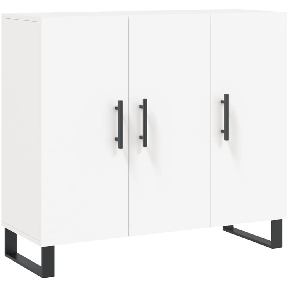 vidaXL 3 Door White Sideboard Image 2