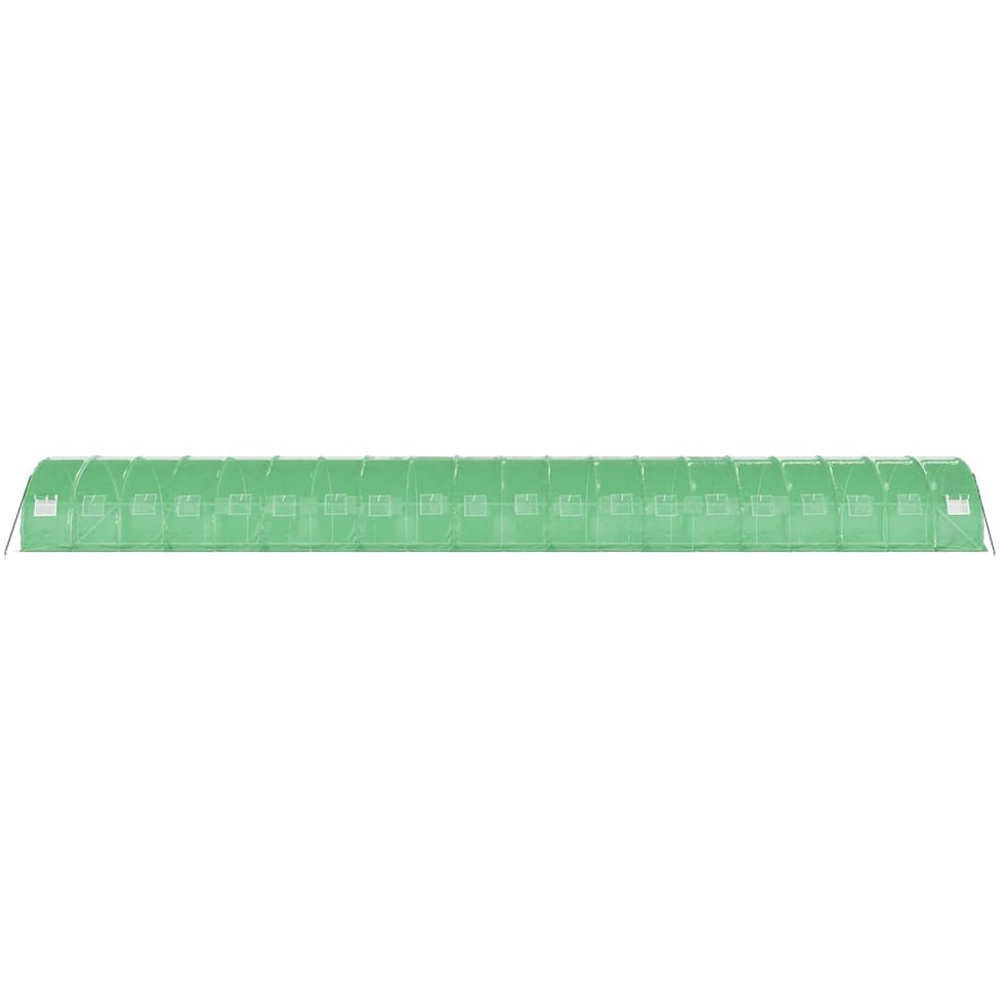 vidaXL Green Polyethylene Galvanised Steel Frame 65.6 x 9.8ft Greenhouse Image 4