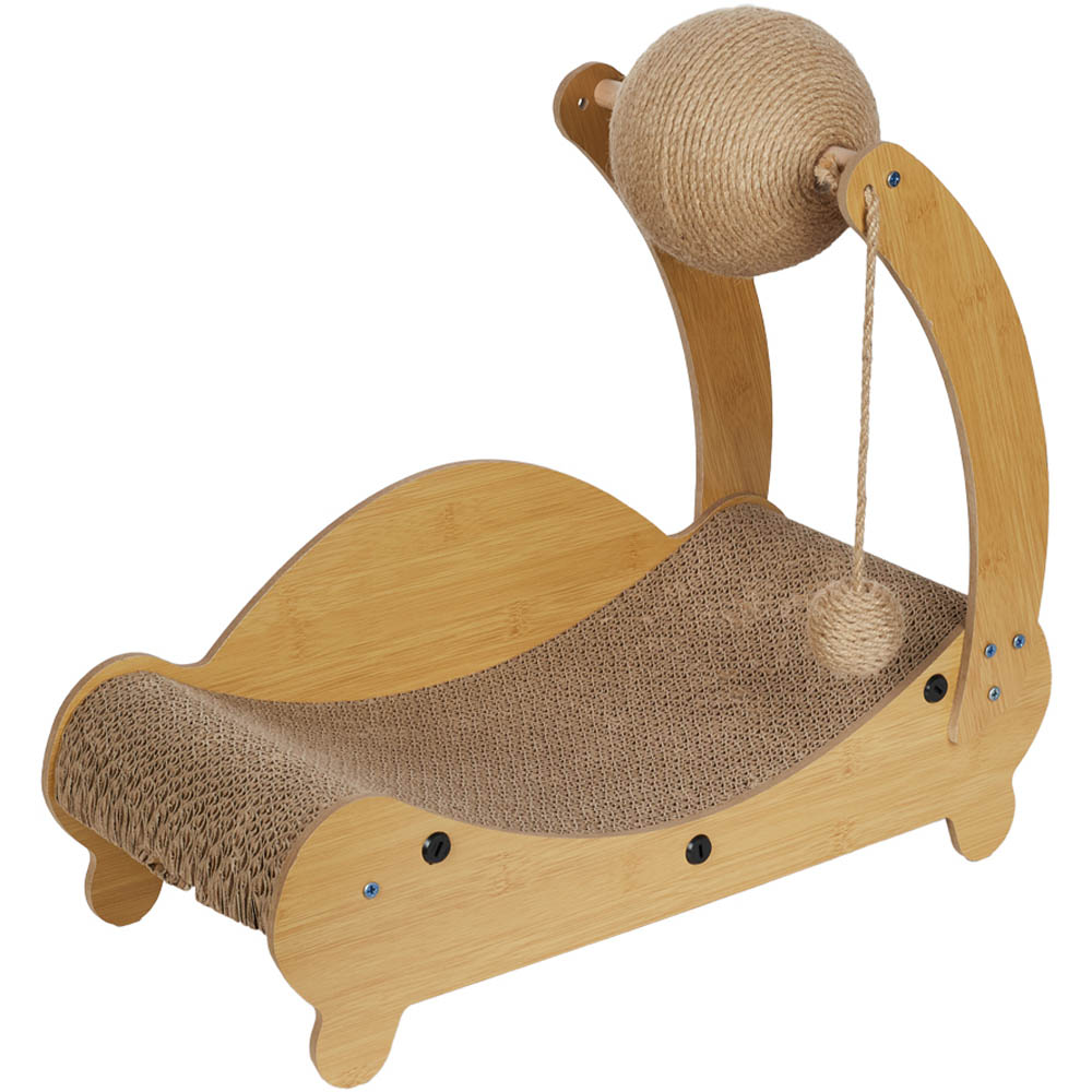 H&O Direct 3 in 1 Cat Scratching Board with Curved Lounge Image 3