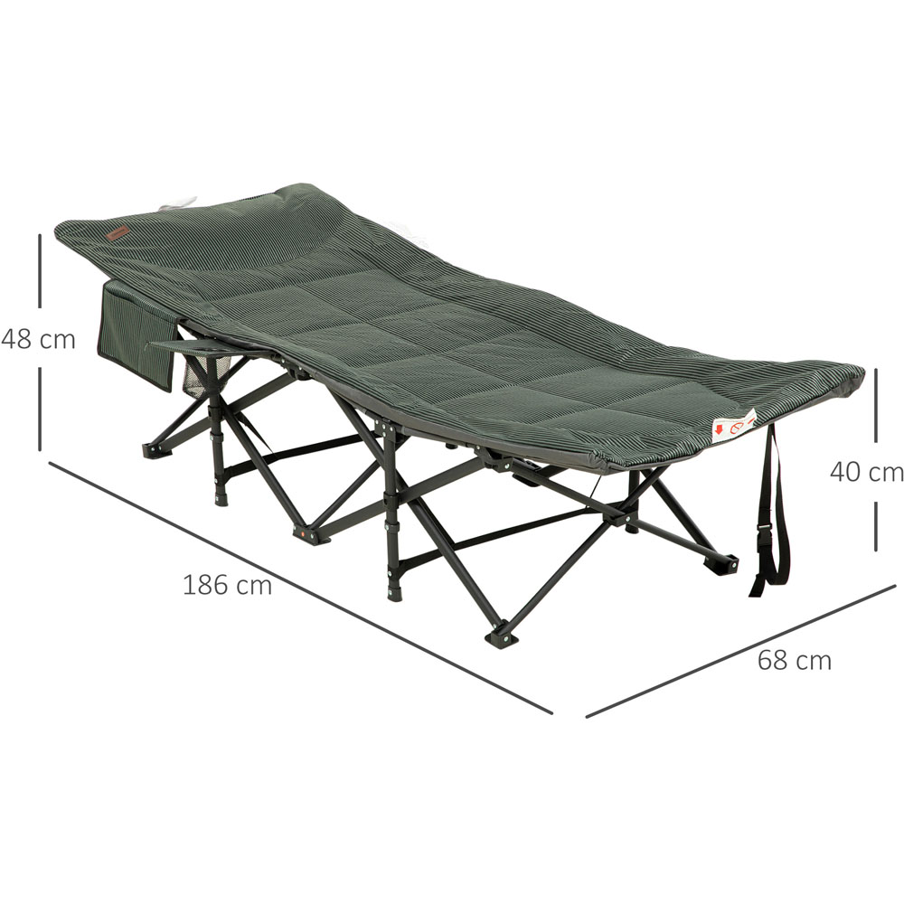 Outsunny Grey Foldable Camping Lounger Image 6