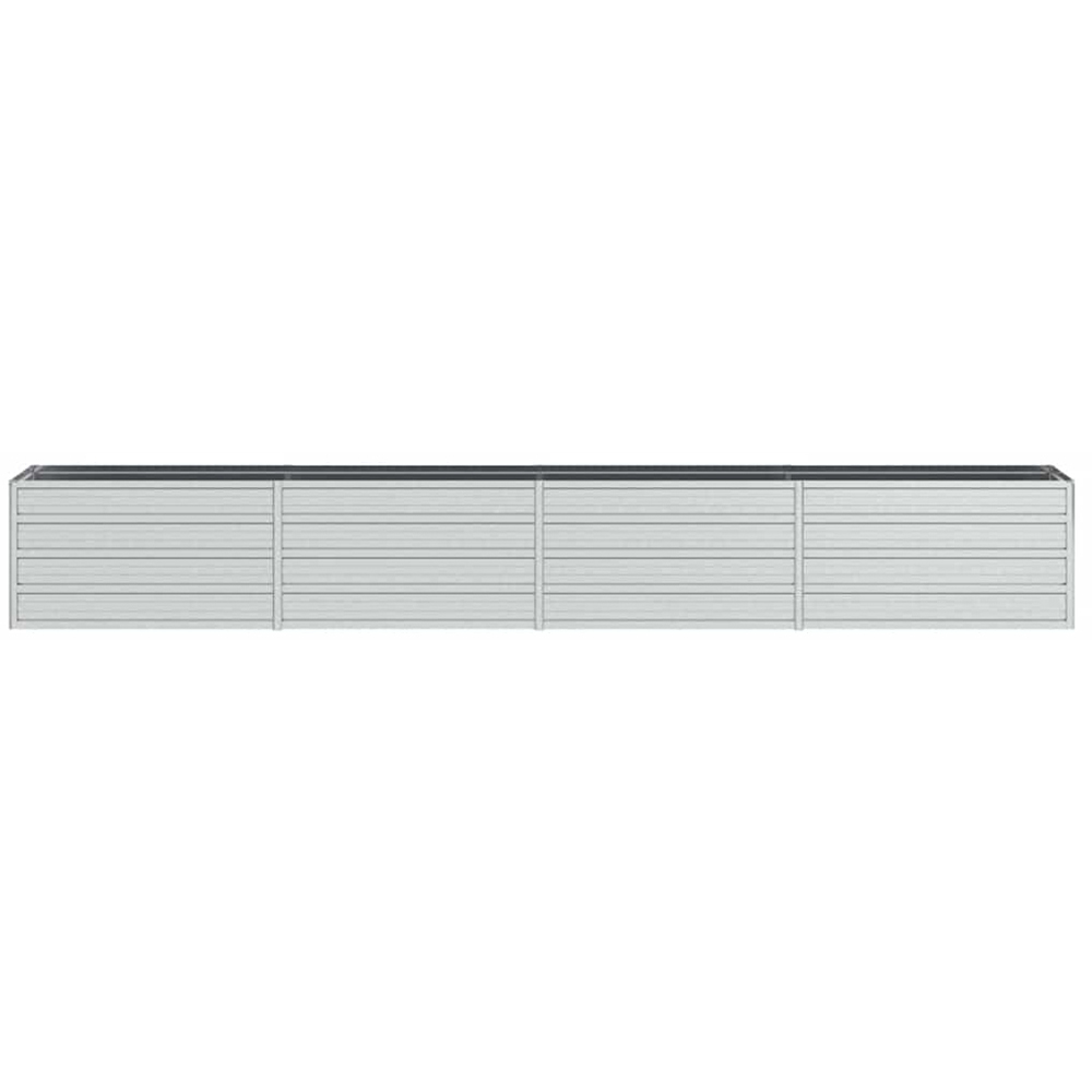 vidaXL Silver Galvanised Steel Raised Garden Bed 45 x 320 x 40cm Image 3