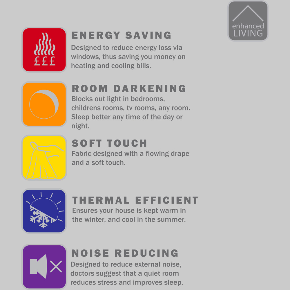 Enhanced Living Royale Cream Boucle Thermal Darkening Eyelet Curtains 168 x 137cm Image 4