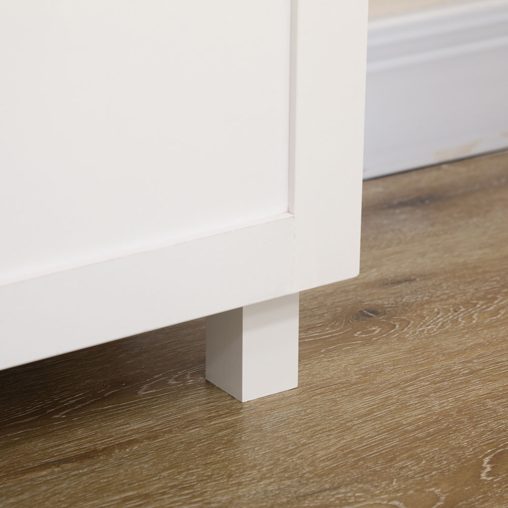 Portland 2 Door Single Drawer White Nordic Kitchen Storage Cabinet Image 3
