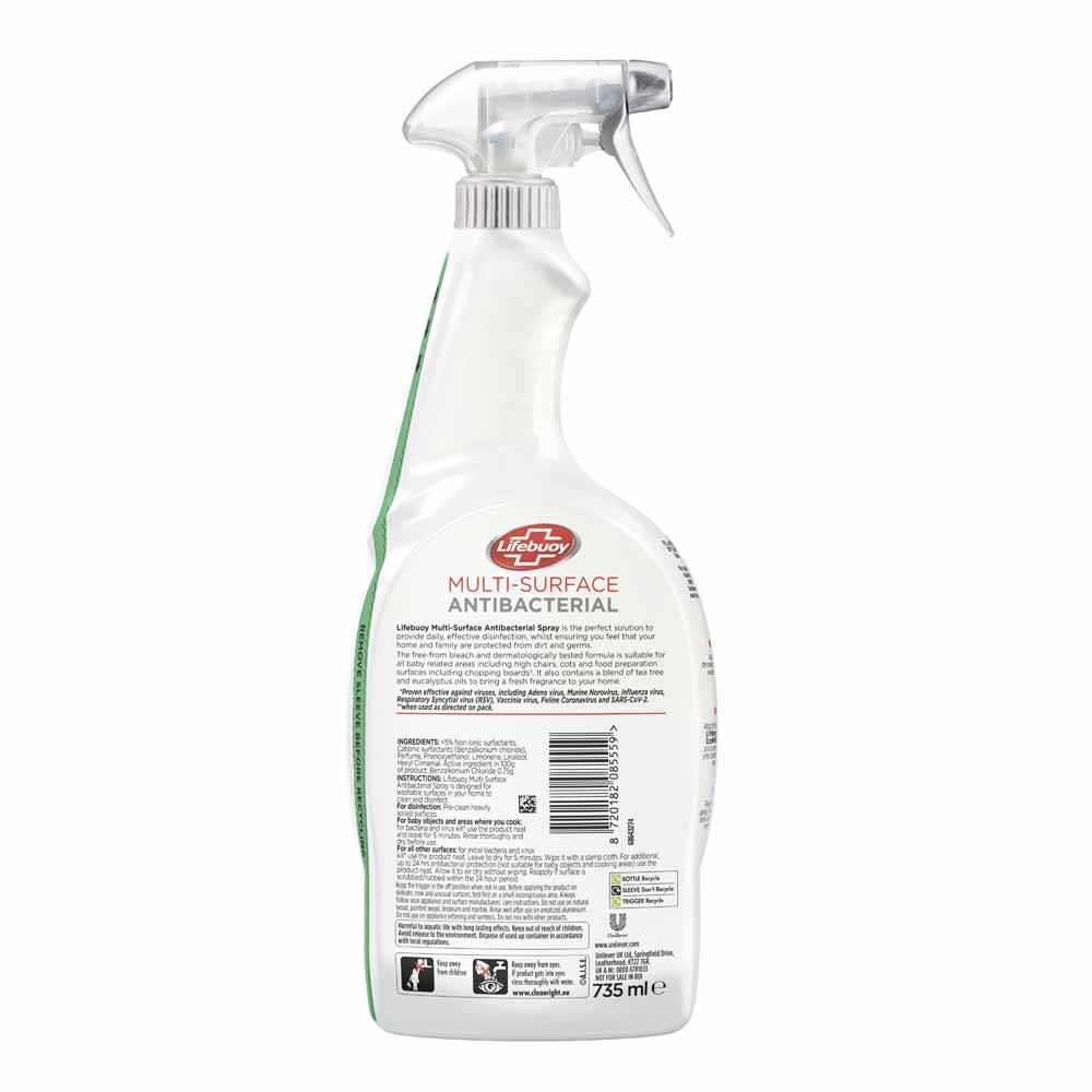 Lifebuoy Multi-Surface Antibacterial Surface Spray 735ml Image 3