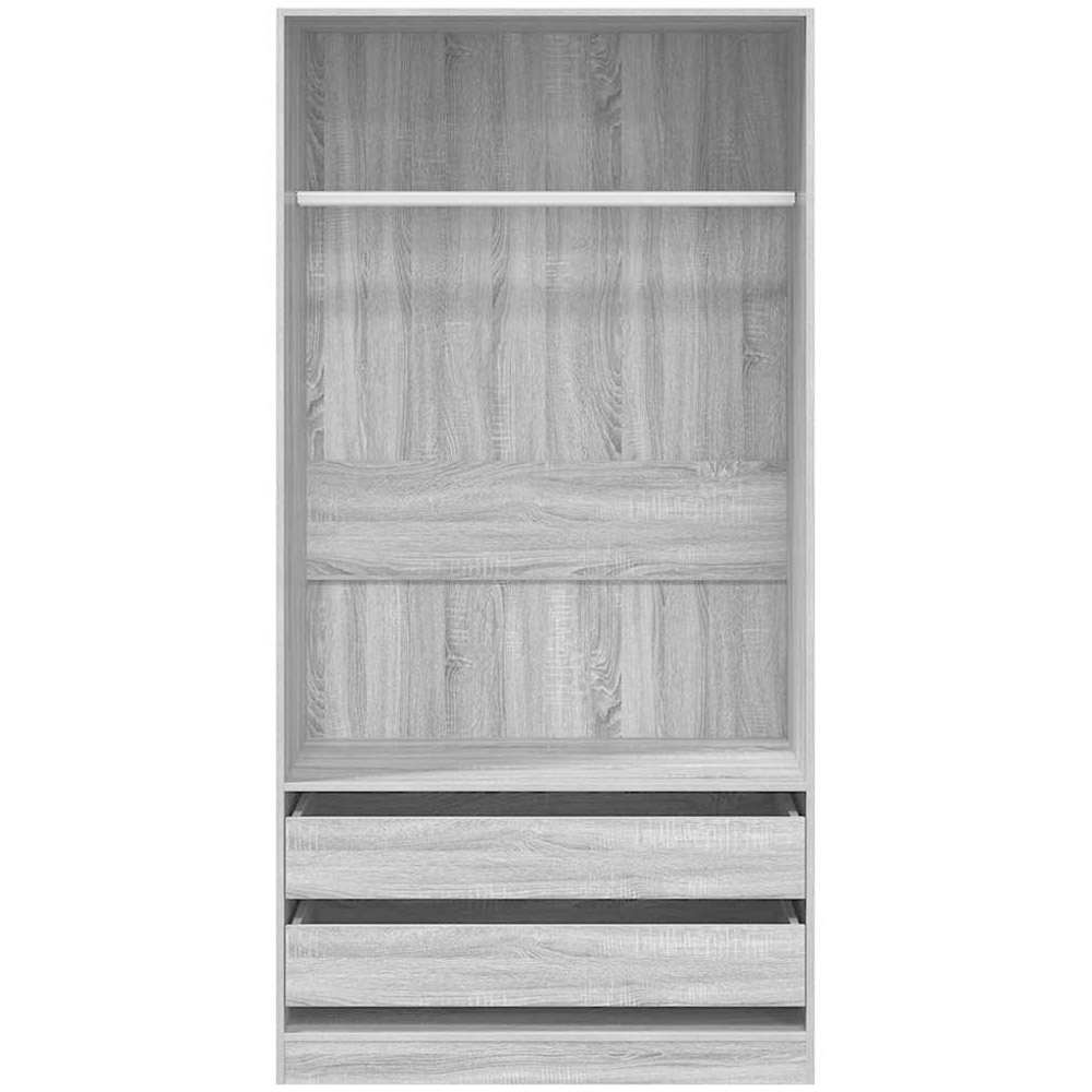 vidaXL 4 Shelf Grey Sonoma Engineered Wood Open Wardrobe Image 4