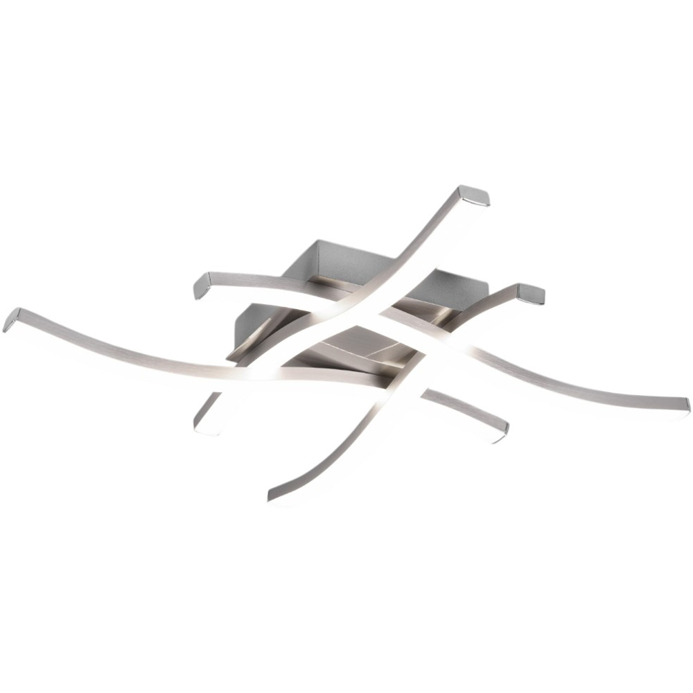 TRIO Route Matt Nickel 4 Light LED Ceiling Light Image 1